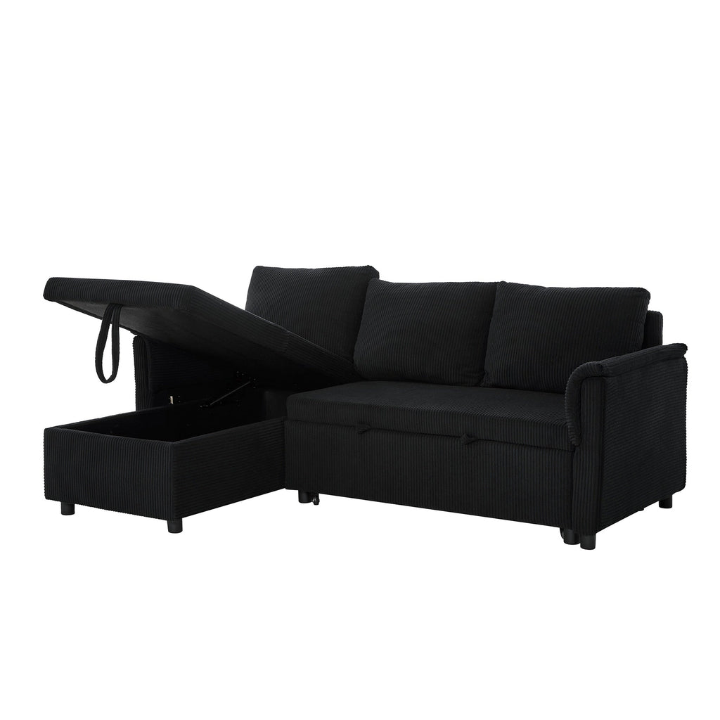 Canapé causeuse avec chaise longue Canapé convertible modulaire en L avec chaise longue de rangement