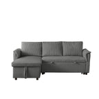 Canapé causeuse avec chaise longue Canapé convertible modulaire en L avec chaise longue de rangement