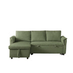 Canapé causeuse avec chaise longue Canapé convertible modulaire en L avec chaise longue de rangement