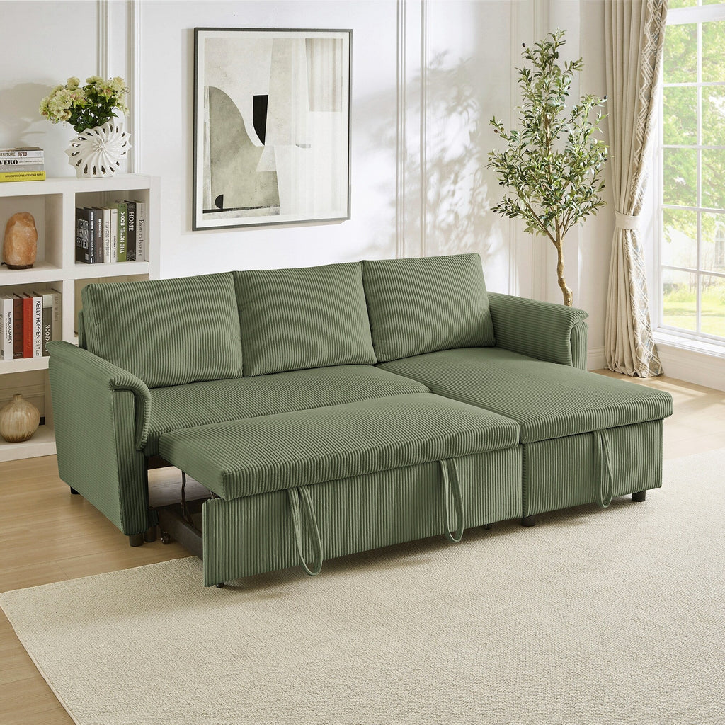 Canapé causeuse avec chaise longue Canapé convertible modulaire en L avec chaise longue de rangement