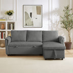 Canapé causeuse avec chaise longue Canapé convertible modulaire en L avec chaise longue de rangement