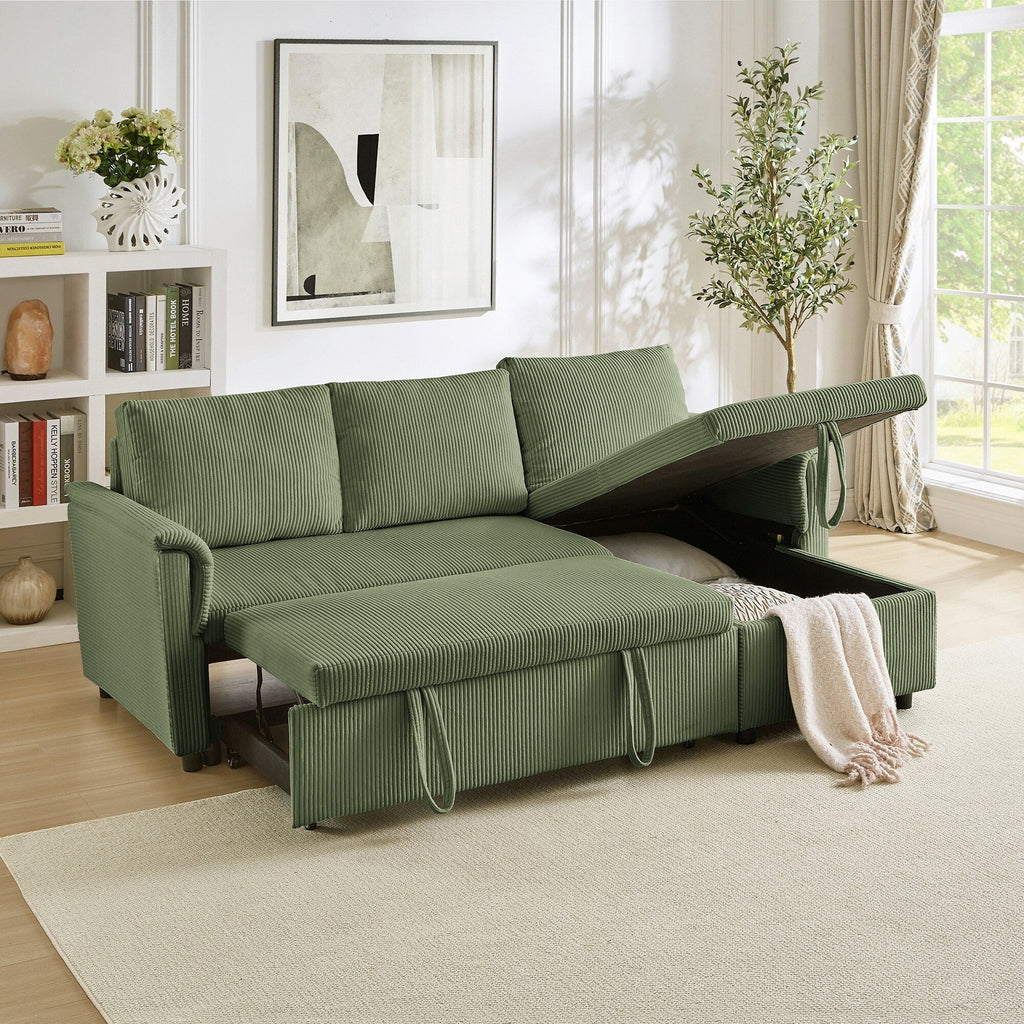 Canapé causeuse avec chaise longue Canapé convertible modulaire en L avec chaise longue de rangement