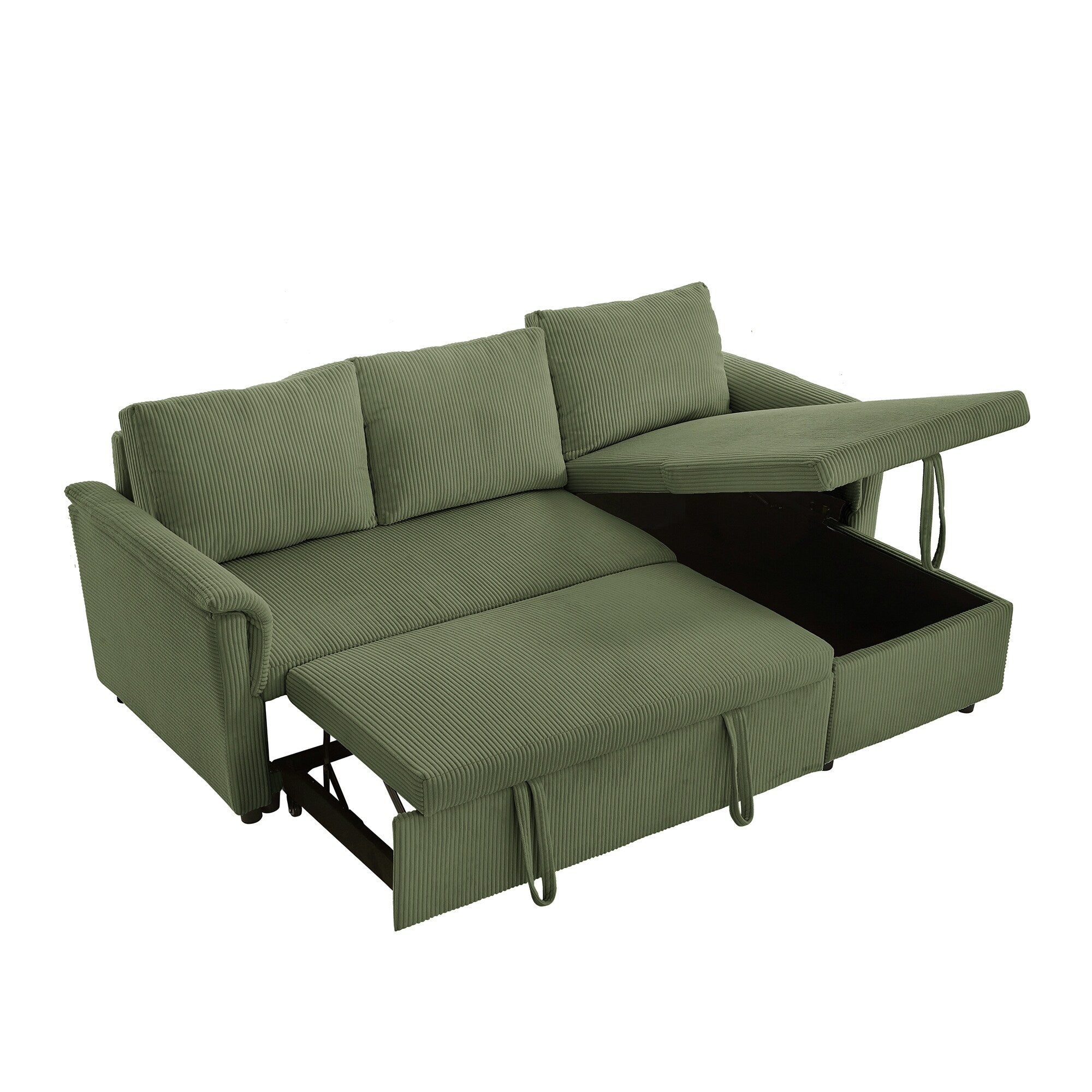 Canapé causeuse avec chaise longue Canapé convertible modulaire en L avec chaise longue de rangement