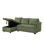 Canapé causeuse avec chaise longue Canapé convertible modulaire en L avec chaise longue de rangement