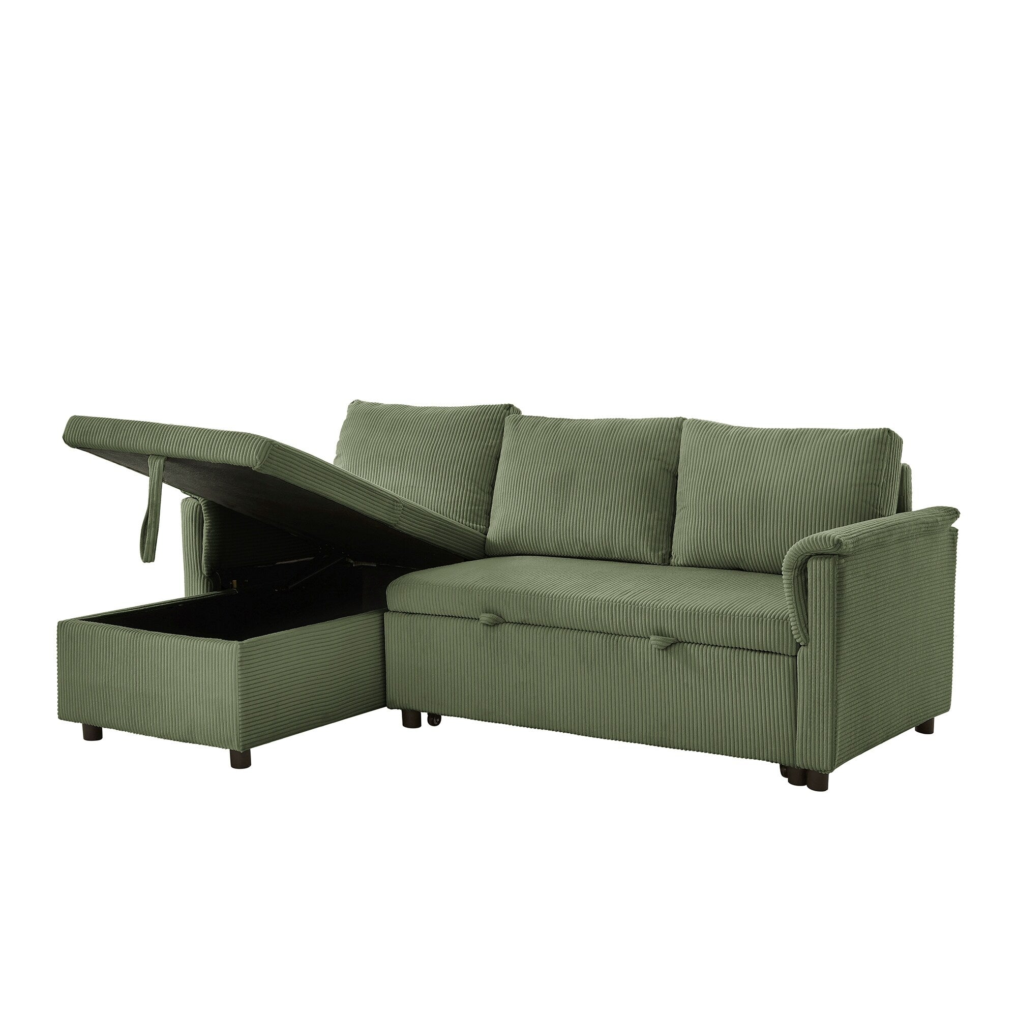 Canapé causeuse avec chaise longue Canapé convertible modulaire en L avec chaise longue de rangement