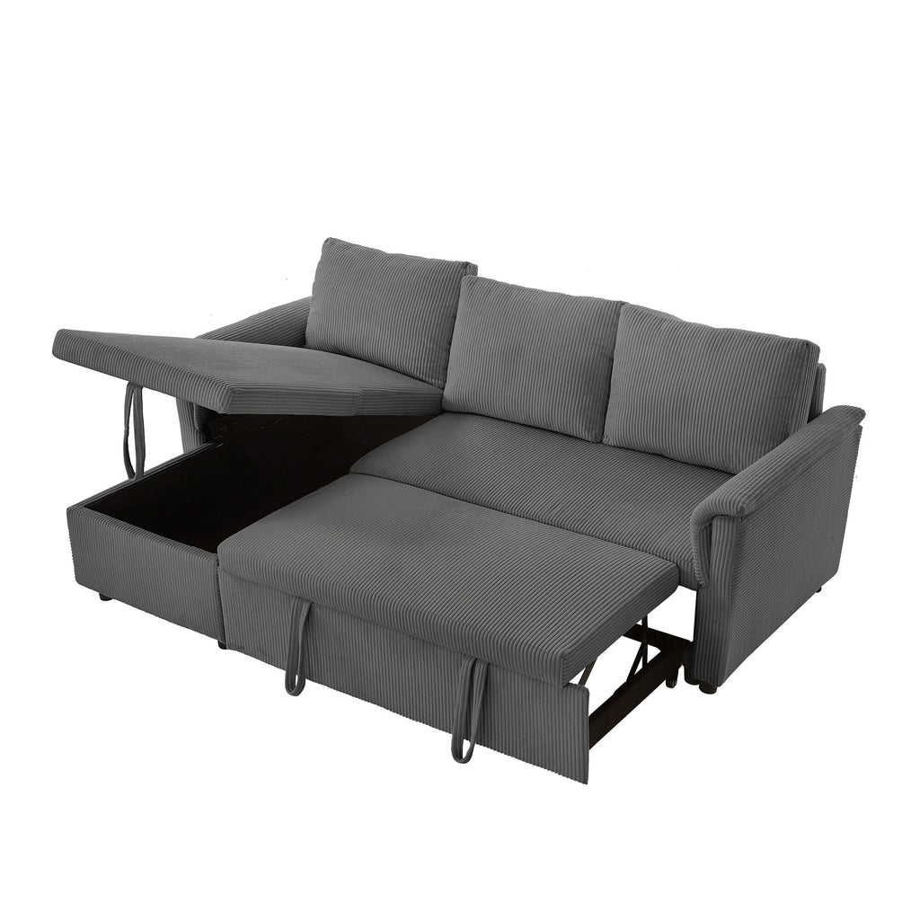 Canapé causeuse avec chaise longue Canapé convertible modulaire en L avec chaise longue de rangement