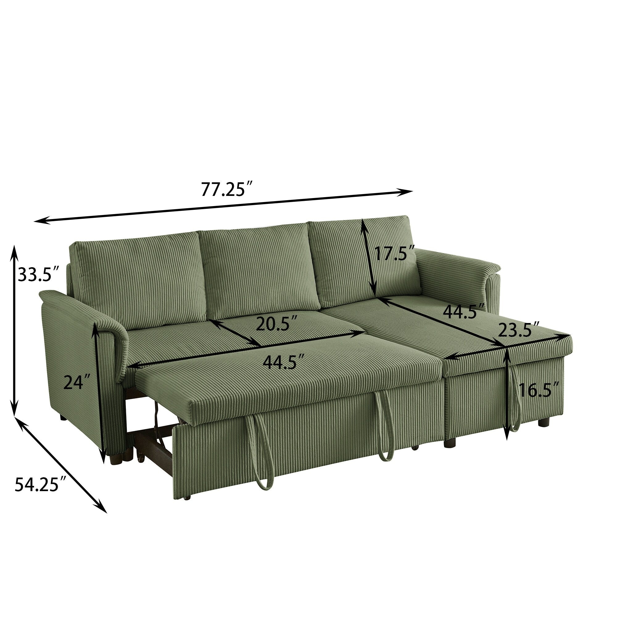 Canapé causeuse avec chaise longue Canapé convertible modulaire en L avec chaise longue de rangement
