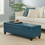 Banc de rangement en similicuir Lucinda par Christopher Knight Home - 51,25 L x 17,50 l x 16,25 H