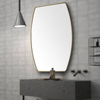 Miroir mural oblong en métal MacLuu