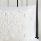 Parure de couette Madison Park Aeriela en coton chenille damassé touffeté