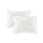 Parure de couette Madison Park Aeriela en coton chenille damassé touffeté
