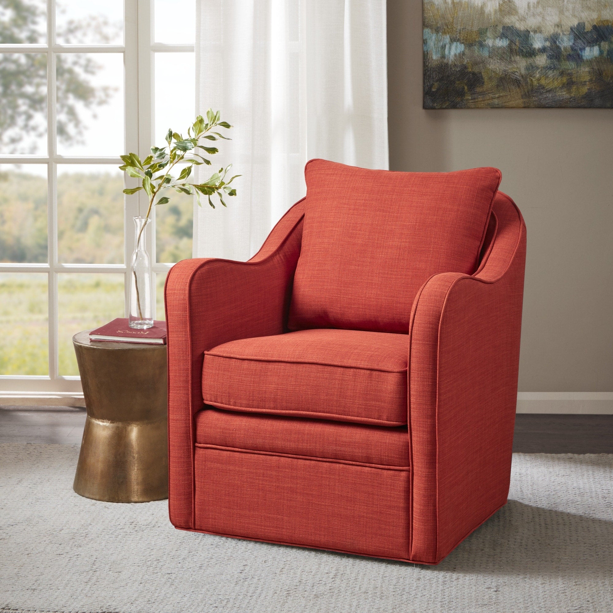 Fauteuil pivotant incurvé rembourré Madison Park Betty