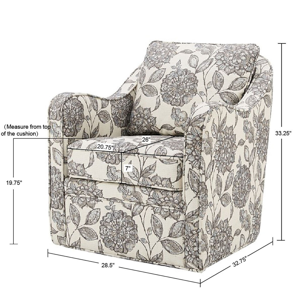 Fauteuil pivotant incurvé rembourré Madison Park Betty