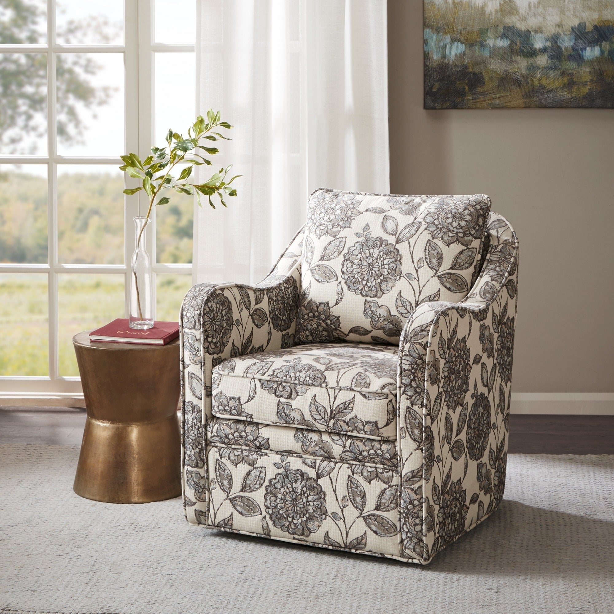 Fauteuil pivotant incurvé rembourré Madison Park Betty