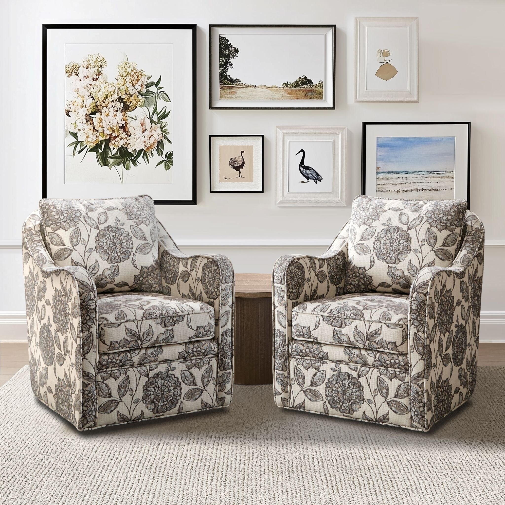 Fauteuil pivotant incurvé rembourré Madison Park Betty
