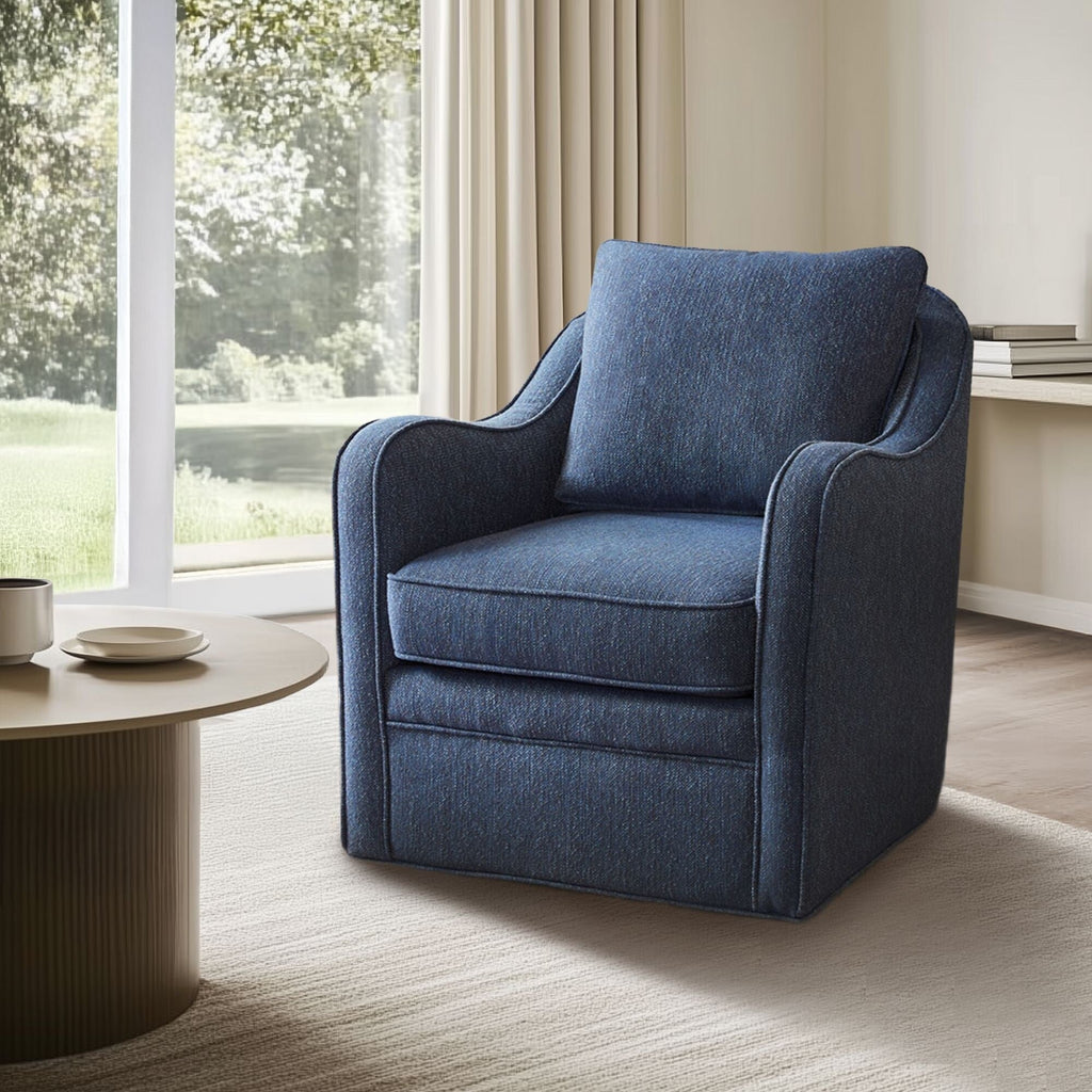 Fauteuil pivotant incurvé rembourré Madison Park Betty