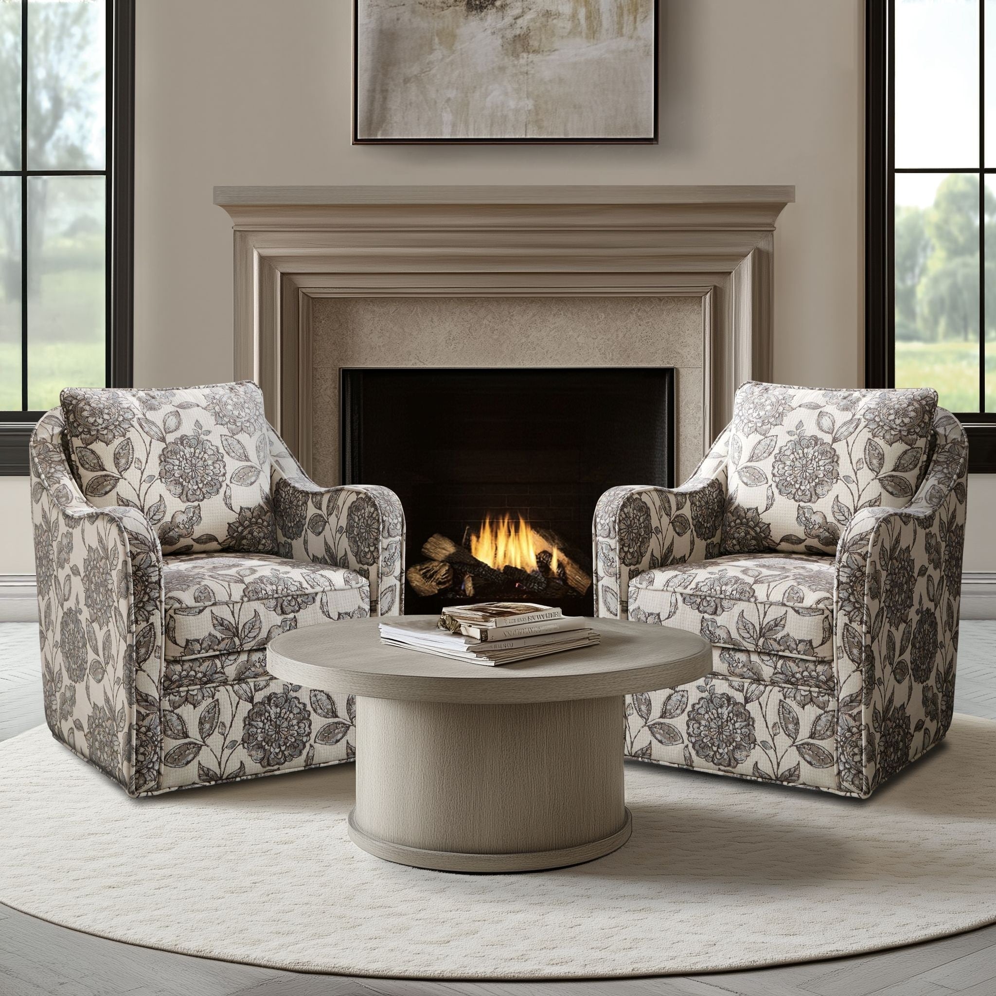Fauteuil pivotant incurvé rembourré Madison Park Betty