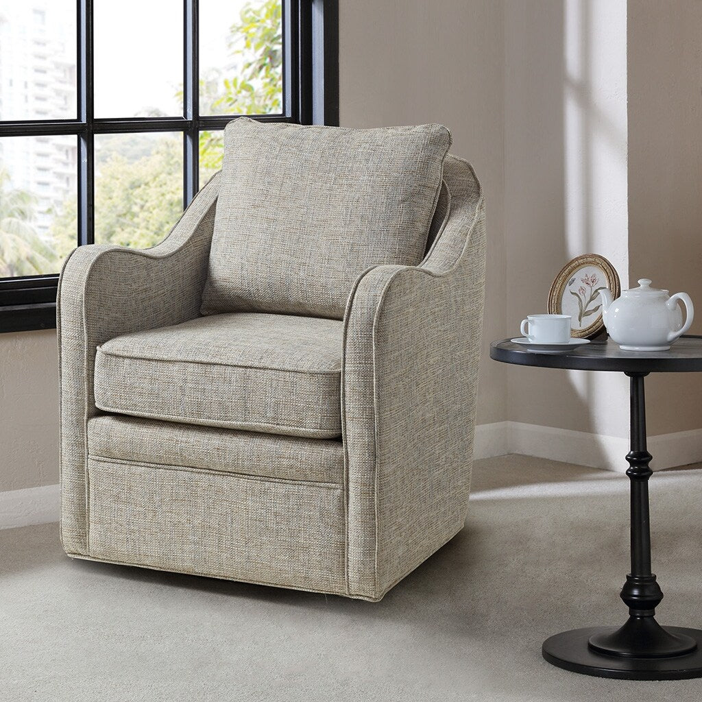 Fauteuil pivotant incurvé rembourré Madison Park Betty