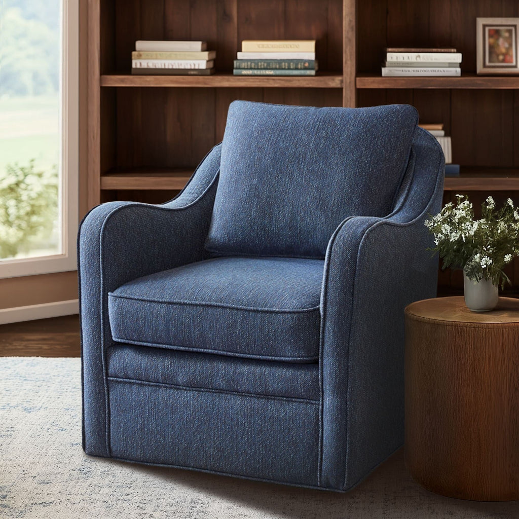 Fauteuil pivotant incurvé rembourré Madison Park Betty