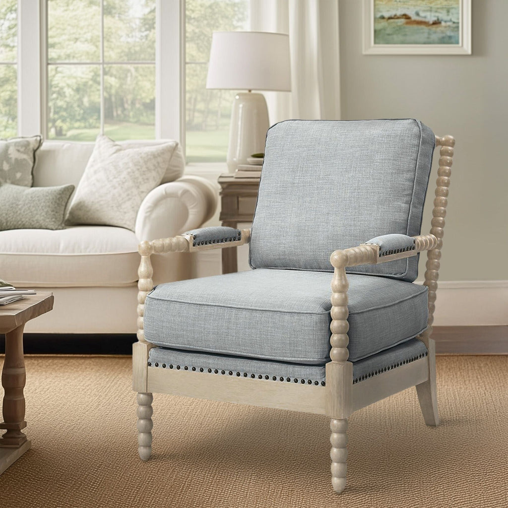 Fauteuil à cadre en bois tourné Madison Park Donohue