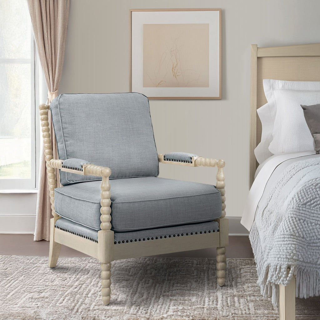 Fauteuil à cadre en bois tourné Madison Park Donohue