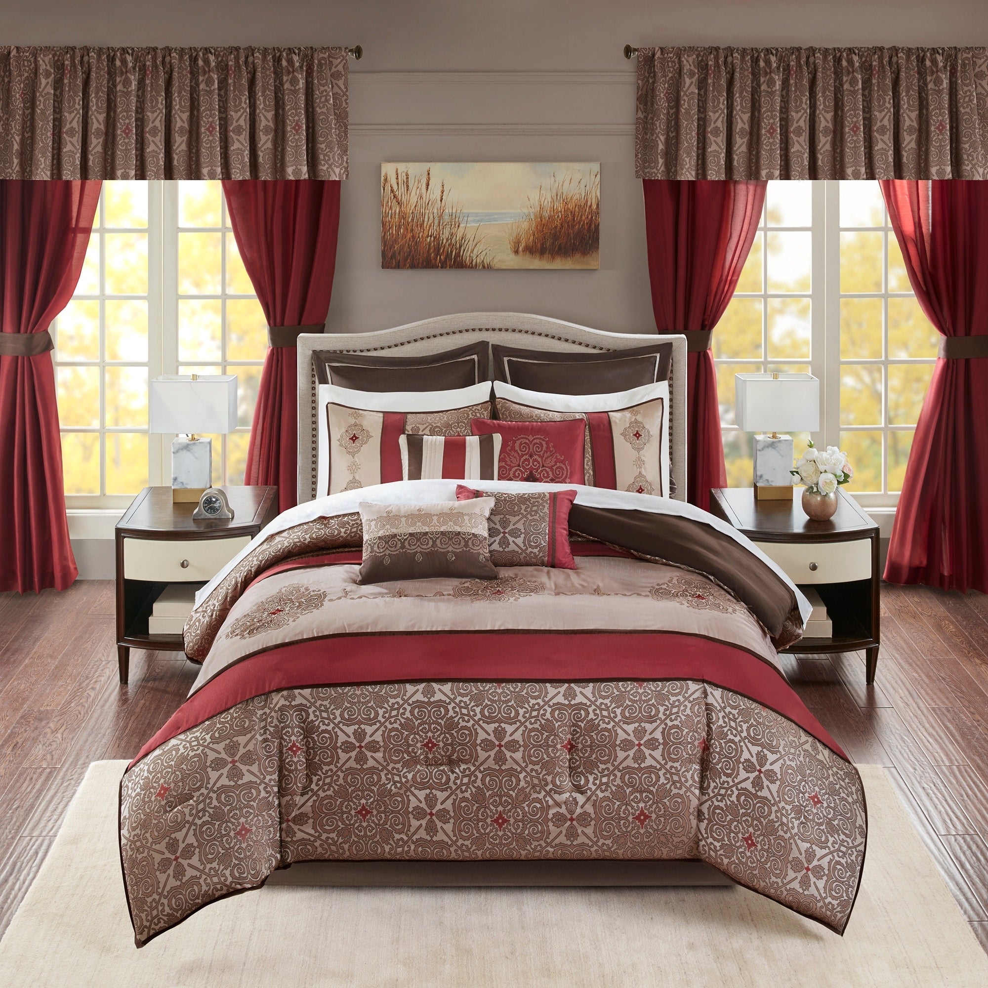 Madison Park Essentials Parker Jacquard Brodé 24 Pièces Chambre dans un Sac