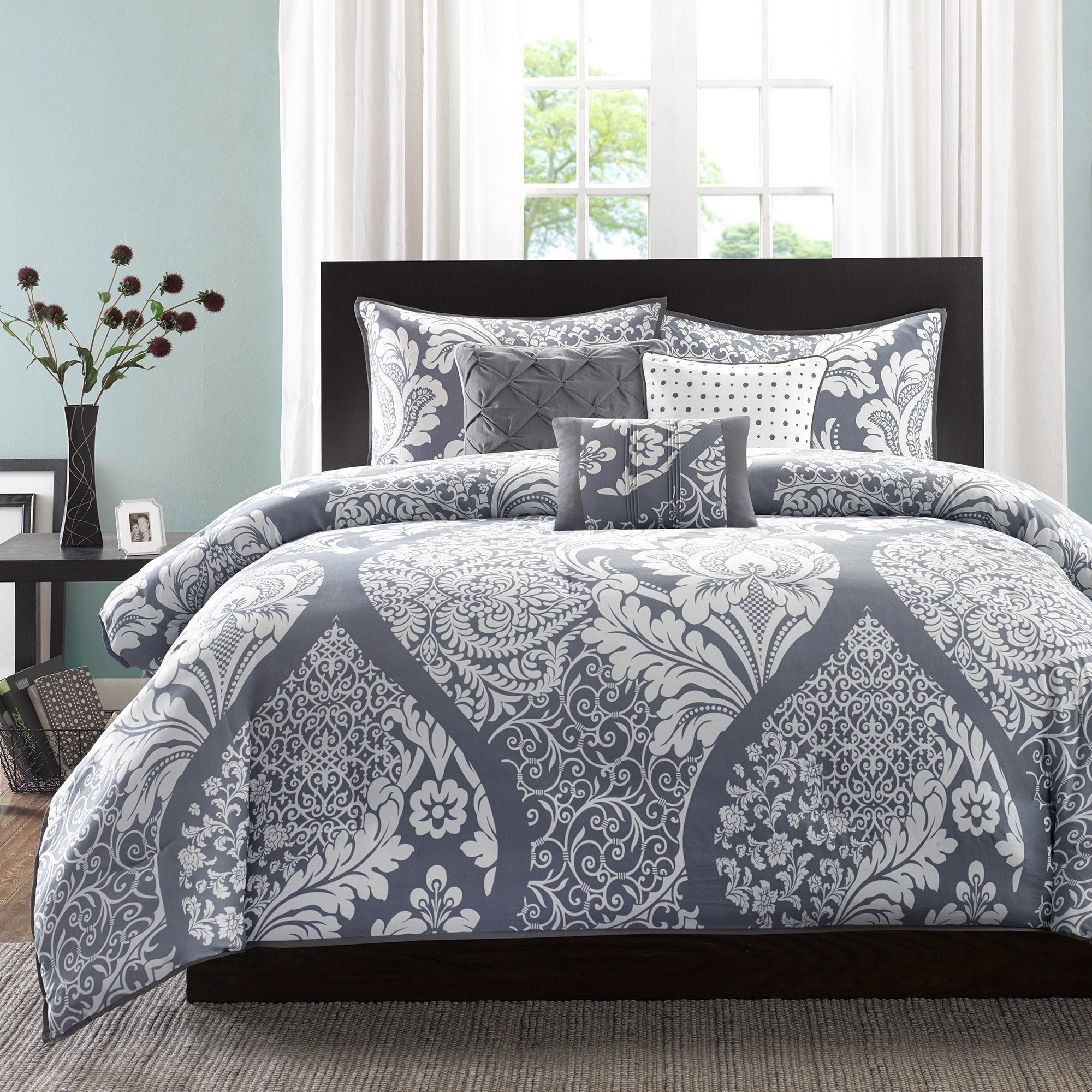 Ensemble de couette en coton imprimé Madison Park Marcella 7 pièces