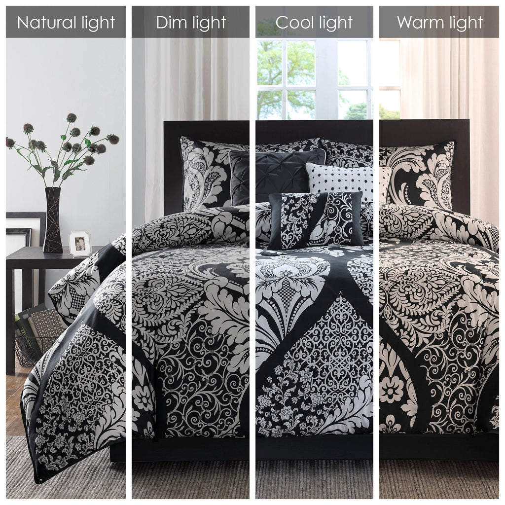 Ensemble de couette en coton imprimé Madison Park Marcella 7 pièces