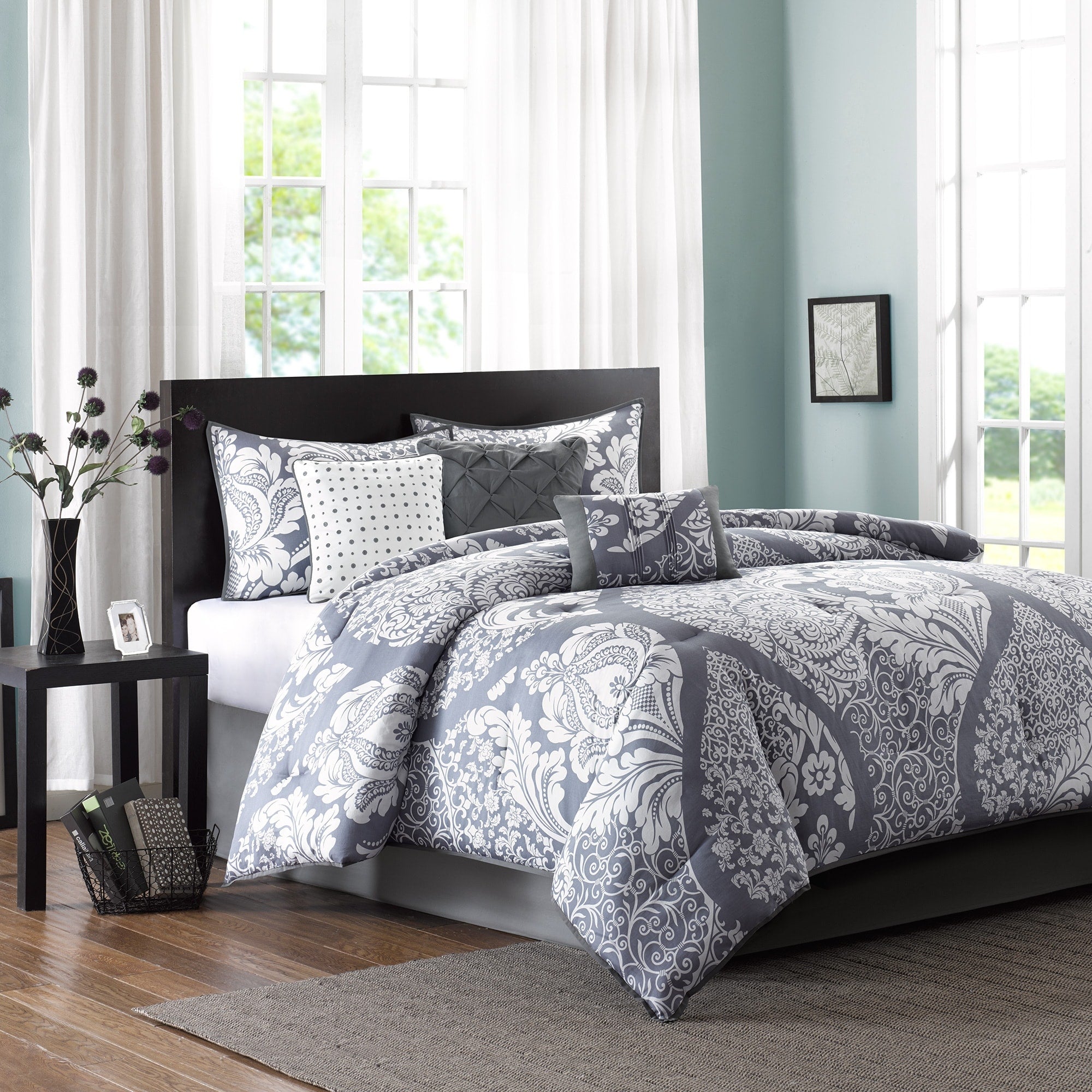 Ensemble de couette en coton imprimé Madison Park Marcella 7 pièces