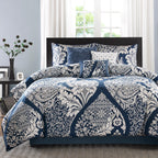 Ensemble de couette en coton imprimé Madison Park Marcella 7 pièces