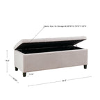 Banc de rangement rembourré à plateau capitonné Madison Park Sasha