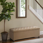 Banc de rangement rembourré à plateau capitonné Madison Park Sasha