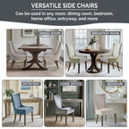 Chaises de salle à manger rembourrées Madison Park Signature Ultra avec pieds en bois (lot de 2) - N/A