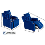 Sièges magiques pour princesses super-héros, fauteuil inclinable super luxueux pour enfants avec repose-pieds, appui-tête et 2 porte-gobelets