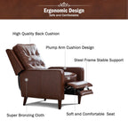 Fauteuil inclinable à dossier relevable, fauteuil en tissu avec décoration rivetée, fauteuil d'appoint simple