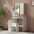 Ensemble de maquillage avec miroir et tabouret