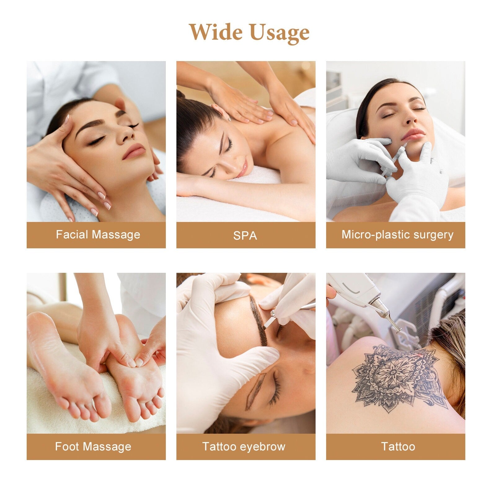 Chaise de massage, de tatouage, de spa, de soins du visage, de beauté, blanche
