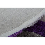 Tapis à poils longs Mateos au design abstrait