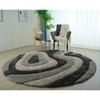 Tapis à poils longs Mateos au design abstrait