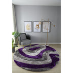 Tapis à poils longs Mateos au design abstrait