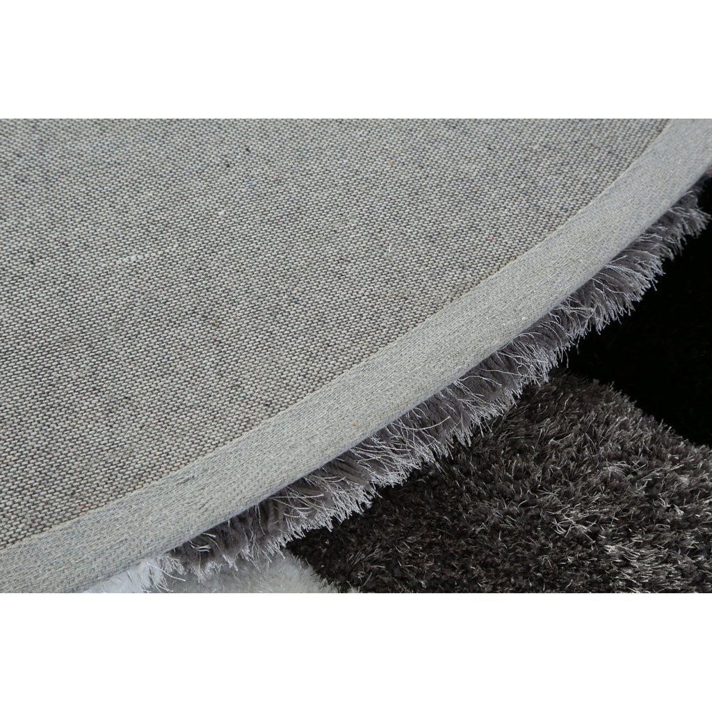 Tapis à poils longs Mateos au design abstrait