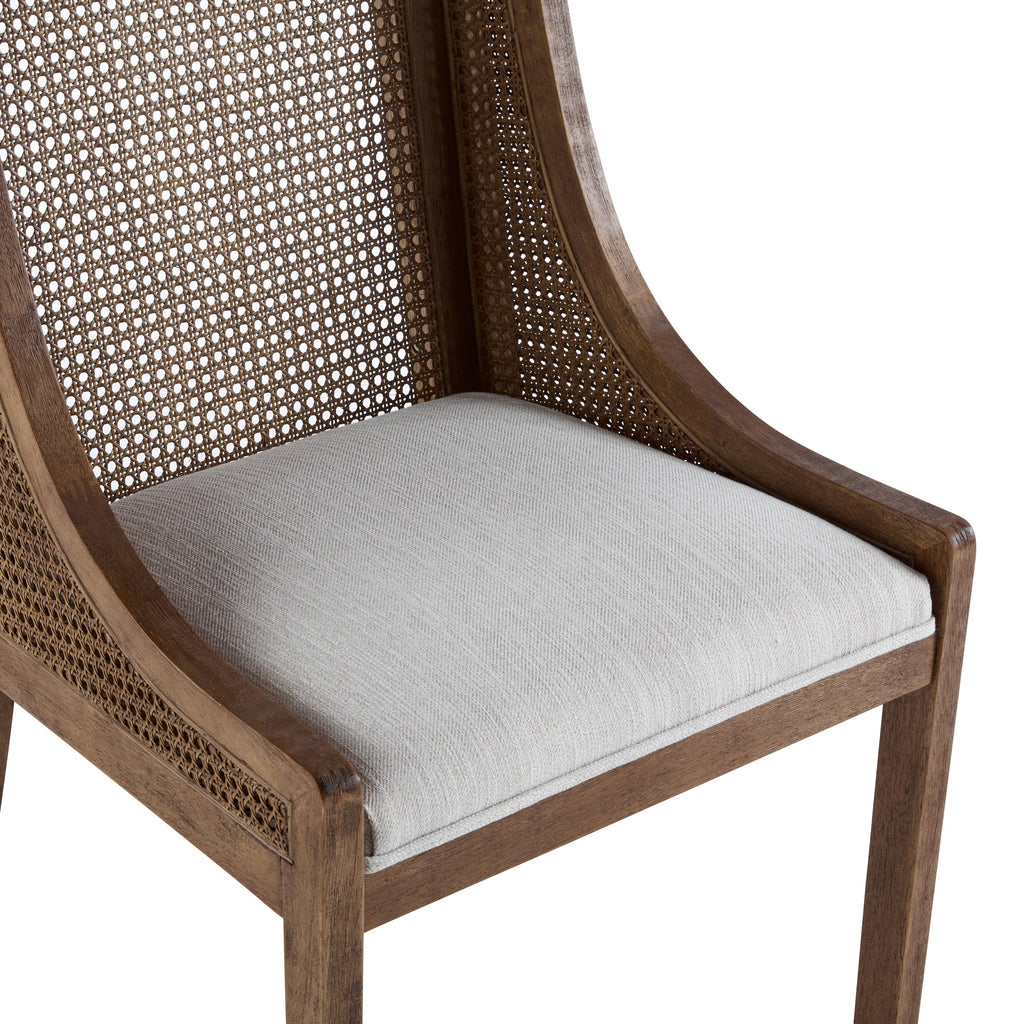 Chaises de salle à manger rembourrées en rotin et bois Maurers (lot de 2) par Christopher Knight Home