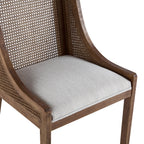 Chaises de salle à manger rembourrées en rotin et bois Maurers (lot de 2) par Christopher Knight Home