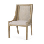 Chaises de salle à manger rembourrées en rotin et bois Maurers (lot de 2) par Christopher Knight Home