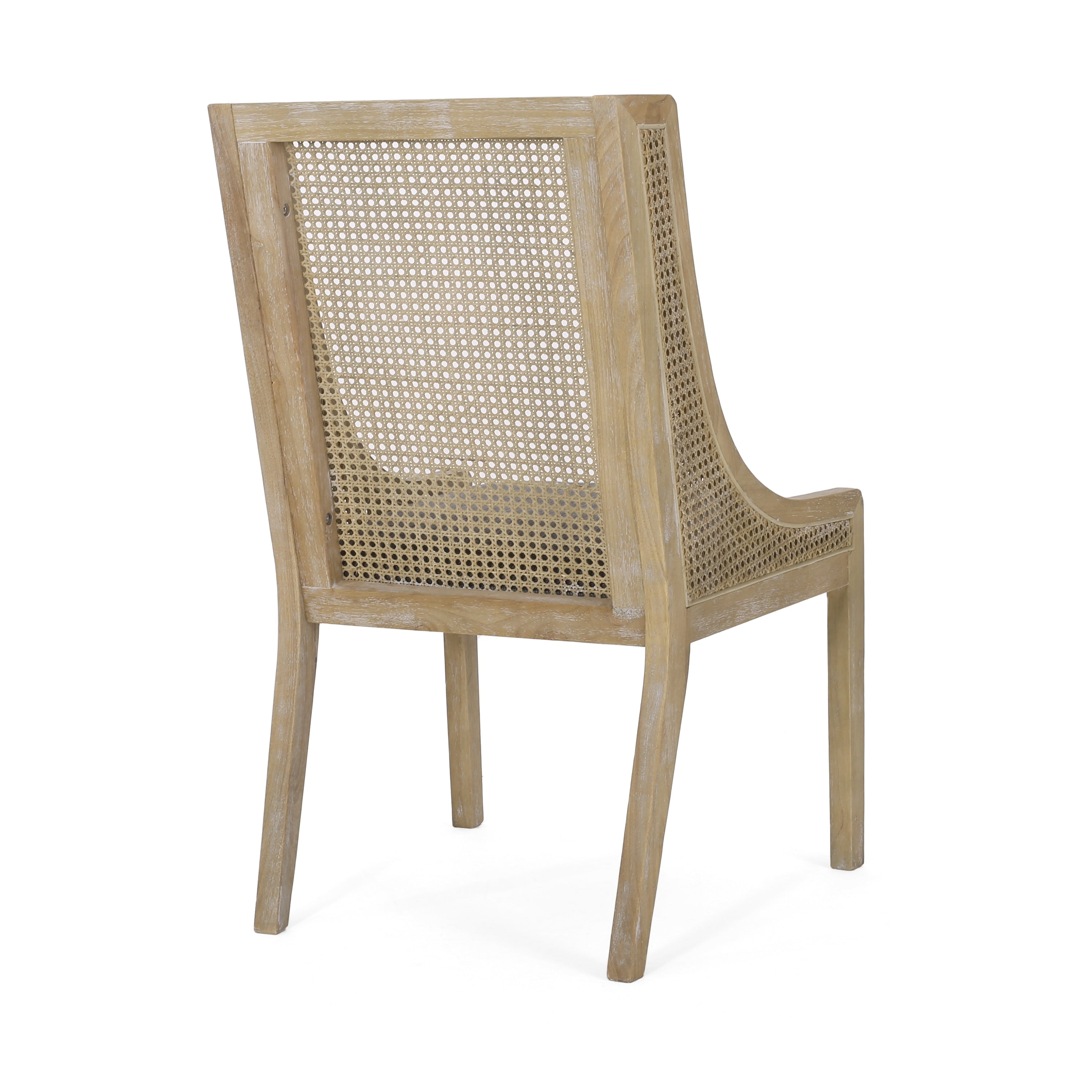 Chaises de salle à manger rembourrées en rotin et bois Maurers (lot de 2) par Christopher Knight Home
