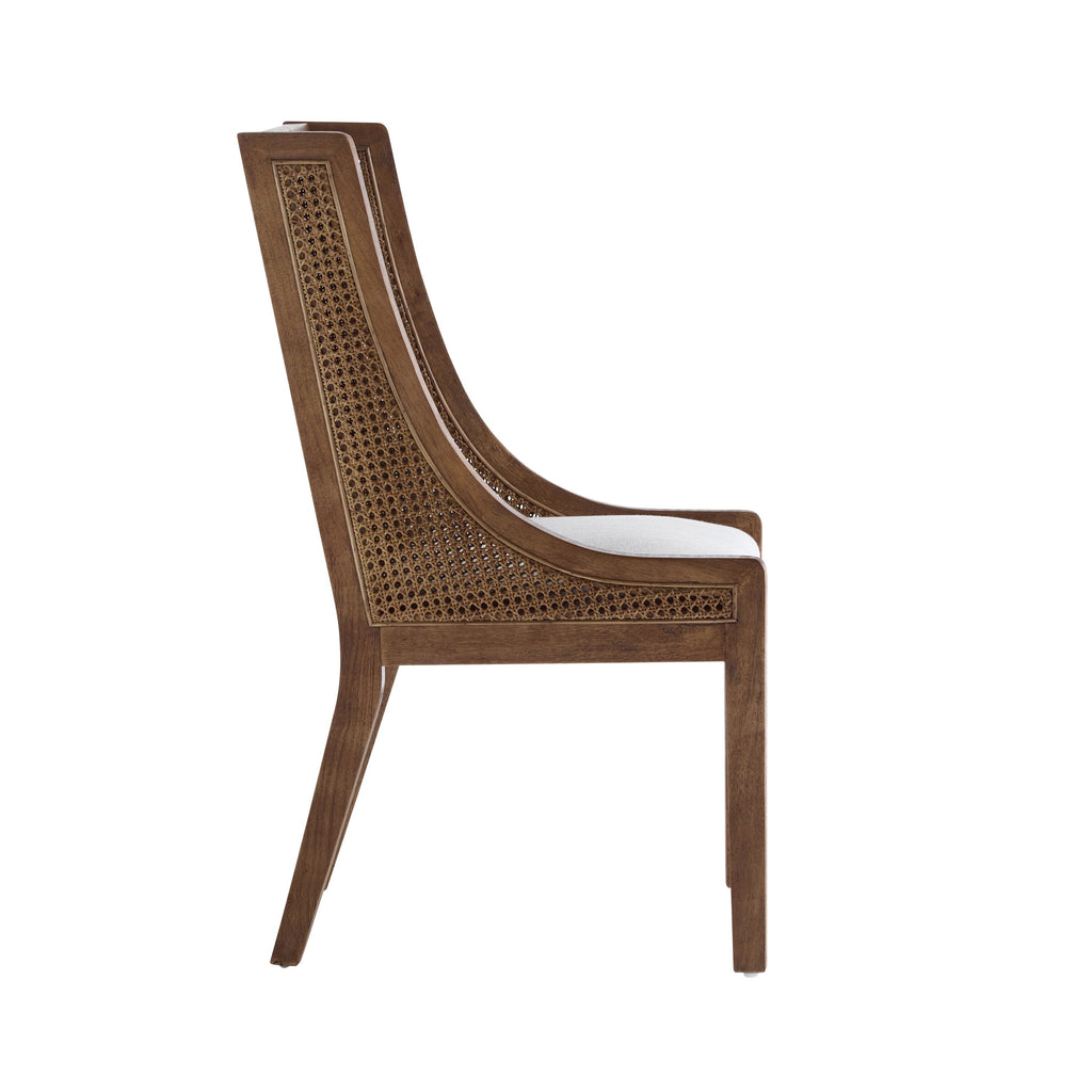 Chaises de salle à manger rembourrées en rotin et bois Maurers (lot de 2) par Christopher Knight Home
