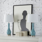 Ensemble de lampes de table en céramique 28,5 avec USB (lot de 2)