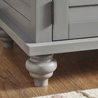 Banc de rangement à porte à volets Maybelle avec coussin en velours par iNSPIRE Q Classic