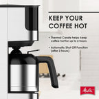 Cafetière filtre Melitta Aroma Tocco 8 tasses avec carafe thermique et écran tactile