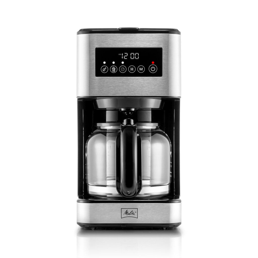Cafetière filtre Melitta Aroma Tocco Plus 12 tasses, eau chaude et eau glacée, avec carafe en verre et écran tactile